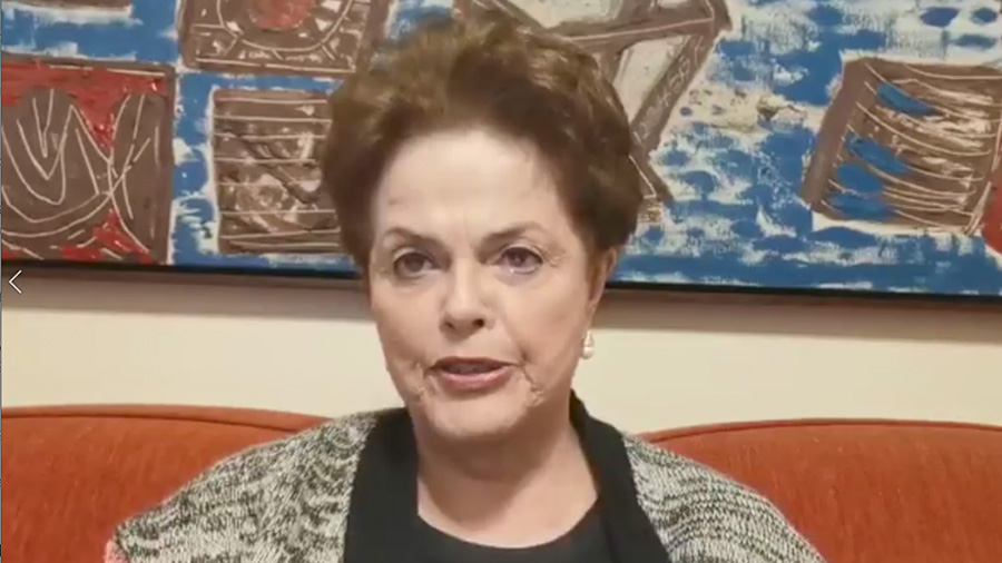 #PraCegoVer: Em destaque, print do vídeo de Dilma Rousseff publicado no Instagram da AMA+ME